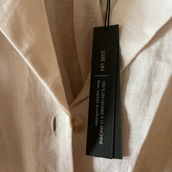 NWT Tahari White Linen Dress - Picture 6 of 7